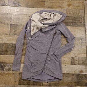 Lululemon Asymmetrical‎ Funnel Neck Hoodie Jacket - Size 6 Purple
